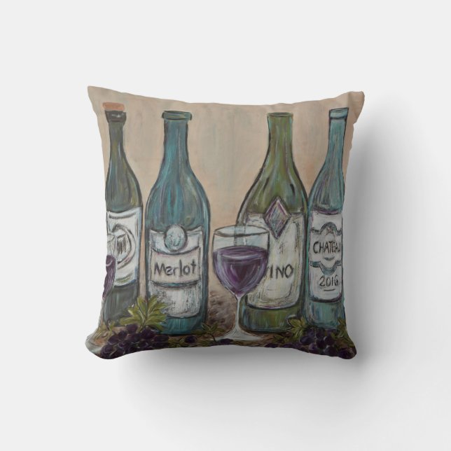 Vino Throw Pillow (Front)