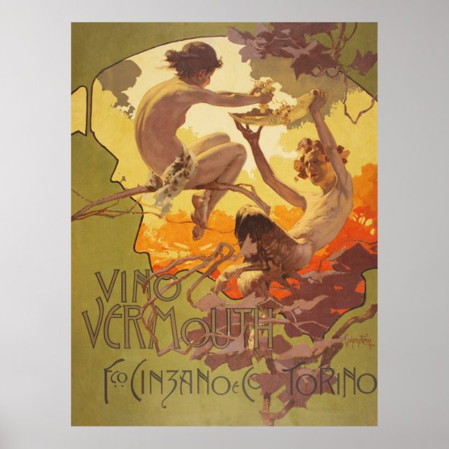 Vino Vermouth - Italian Vintage Ad Poster (Front)