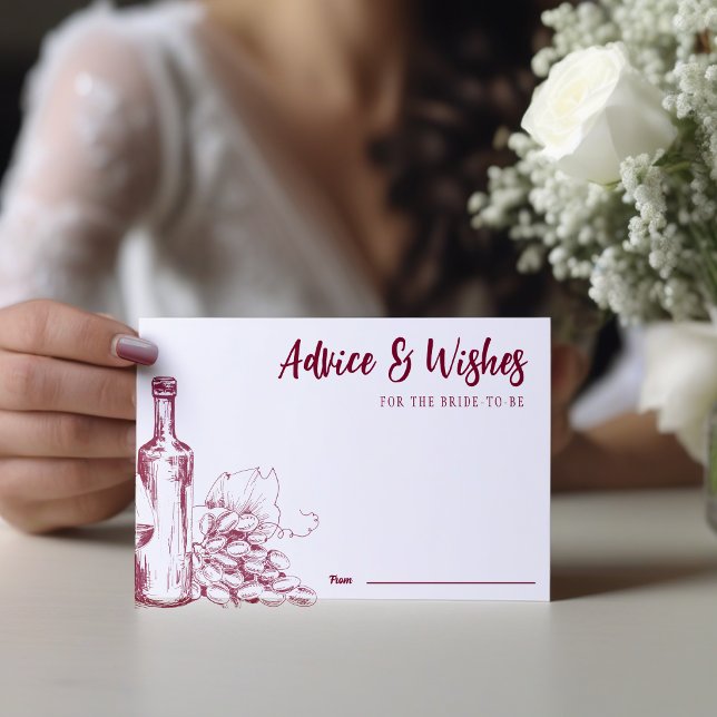 Vino Wine Dark Red Advice Card (Creator Uploaded)