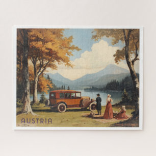 VINT style ILLUSTRATION 'A PICNIC IN AUSTRIA' Jigsaw Puzzle