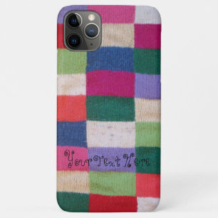 vintaage colourful knitted patchwork squares fun Case-Mate iPhone case