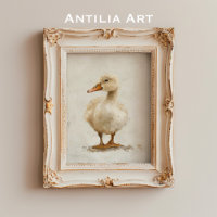  Vintag Duckling Painting Rustic Farm Animal