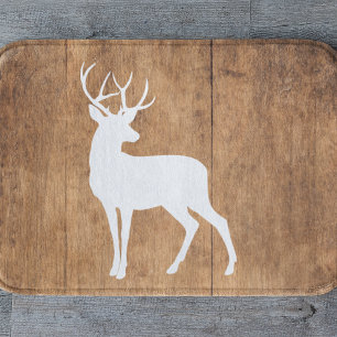 Vintaga Beauty Wood & Deer  Bath Mat