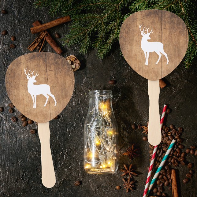 Vintaga Beauty Wood & Deer  Hand Fan (Creator Uploaded)