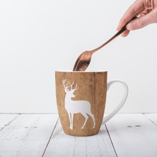Vintaga Beauty Wood & Deer  Latte Mug