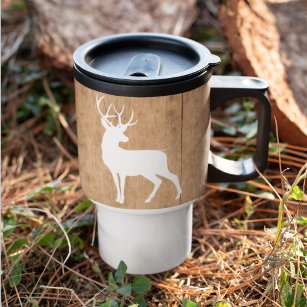Vintaga Beauty Wood & Deer  Travel Mug