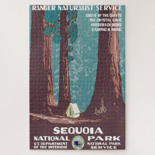 Vintage1938 Sequoia National Park Poster Jigsaw Puzzle