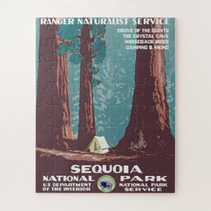 Vintage1938 Sequoia National Park Poster Jigsaw Puzzle