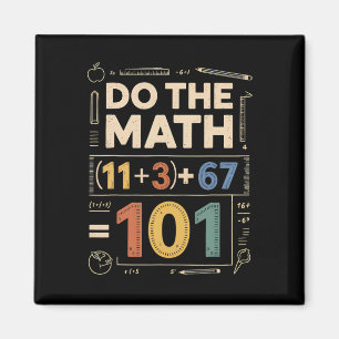 Vintage 100 Days School Math Equation Do The Math  Magnet