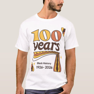 Vintage 100 Years Black History 1926-2026 Commemor T-Shirt
