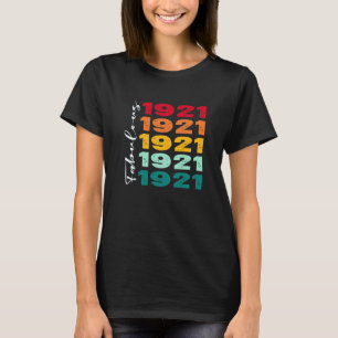 Vintage 102nd Birthday Fabulous 1921 Birthday Wome T-Shirt