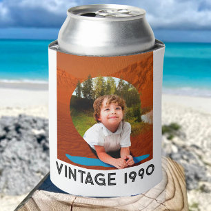 Vintage 10th 20th 30th 40th 50th Birthday Party Can Cooler