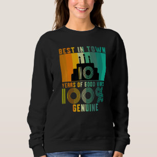Vintage 10th Birthday Apparel Boys Girls 10th Bir Sweatshirt