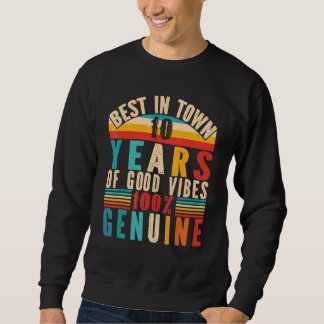 Vintage 10th Birthday Apparel Girl And Boys 10th Sweatshirt
