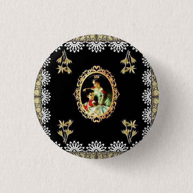 Vintage 115 3 cm round badge (Front)