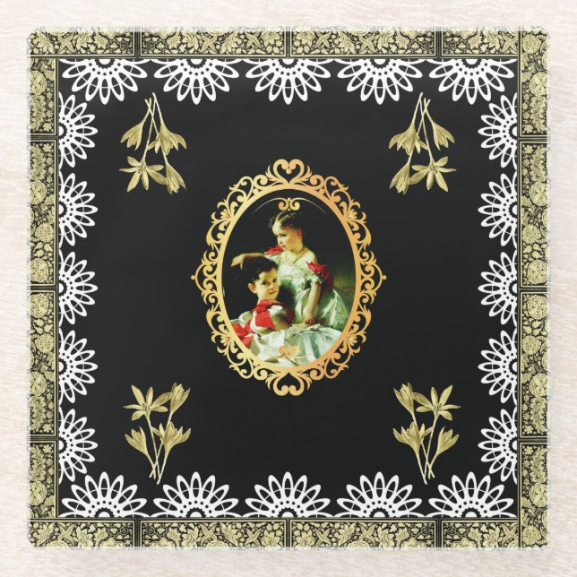 Vintage 115 glass coaster (Front)