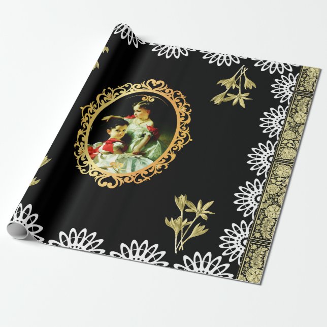 Vintage 115 wrapping paper (Unrolled)