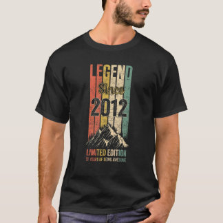 Vintage 11 Birthday  Legend Since 2012 T-Shirt