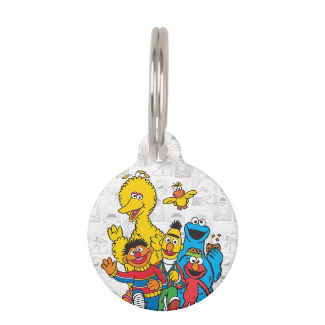 Vintage 123 Sesame Street Pet ID Tag (Front)