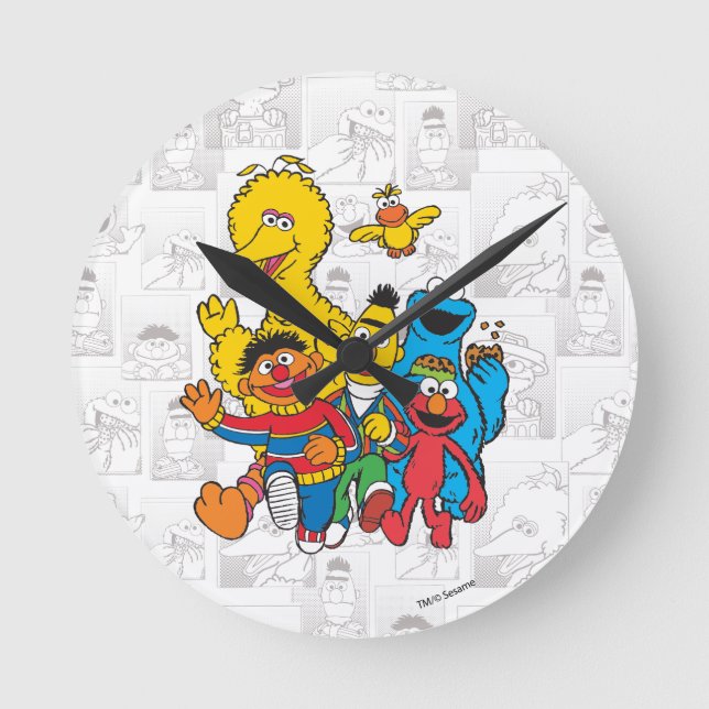 Vintage 123 Sesame Street Round Clock (Front)