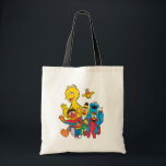 Vintage 123 Sesame Street Tote Bag<br><div class="desc">This fun vintage graphic features all your favourite Sesame Pals; Bert & Ernie,  Elmo,  Big Bird & Elmo.   This item is recommended for ages 13 . ©  2014 Sesame Workshop. www.sesamestreet.org</div>