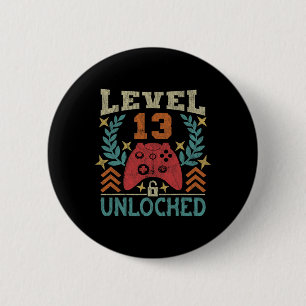 Vintage 13th Birthday Gift 13 Year Old Boy Girl Ga 6 Cm Round Badge