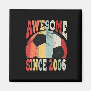 Vintage 13th Birthday Soccer Awesome Since 2006 Ki Magnet