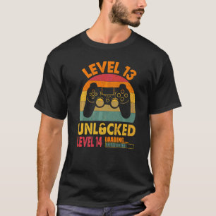 Vintage 13th Birthday Video Gamer  Level 13 Unlock T-Shirt