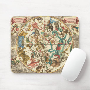 Vintage 1660 Southern Hemisphere Star Map Mouse Pad