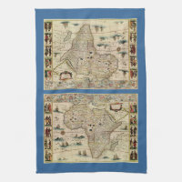 Vintage 1660's Africa Map by Willem Janszoon Blaeu