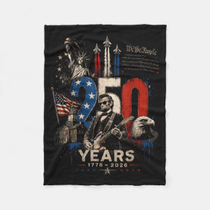 Vintage 16th President Abe Lincoln Playing Guitar Fleece Blanket