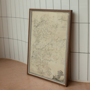 VINTAGE 1765 THE COUNTY OF BEDFORD POSTER