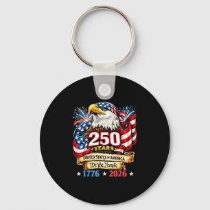 Vintage 1776-2026 americans 4th of july 250 years key ring