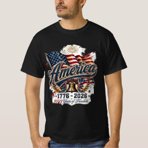 Vintage 1776 America 250 Years of Freedom T-Shirt