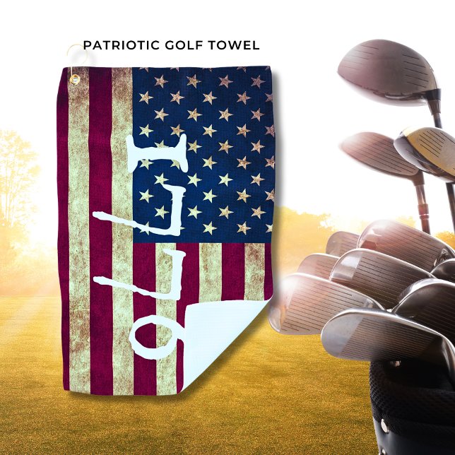 Vintage 1776 American Flag Patriotic  Golf Towel (Creator Uploaded)