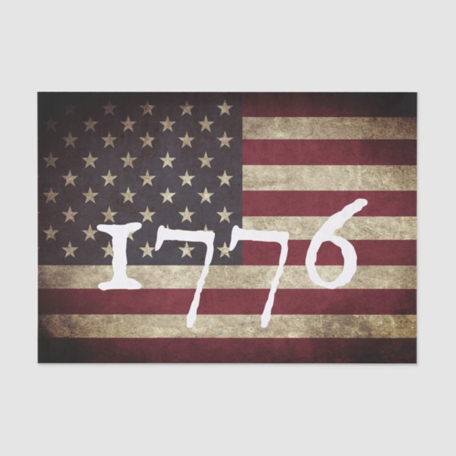 Vintage 1776 American Flag Patriotic  Tissue Paper (Front)