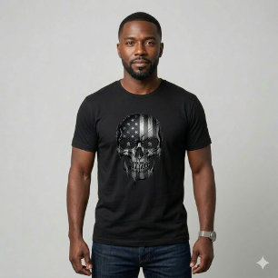 Vintage 1776 American Flag Skull Patriot USA 250  T-Shirt