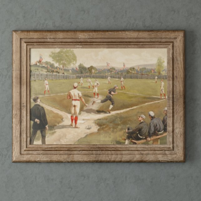 Vintage 1800s Baseball Game Poster (Creator Uploaded)
