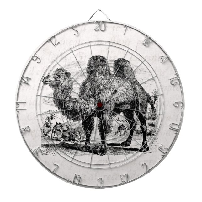 Vintage 1800s Camel -  Egyptian Camels Template Dartboard (Front)