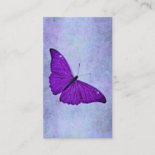 Vintage 1800s Dark Purple Butterfly Illustration Business Card