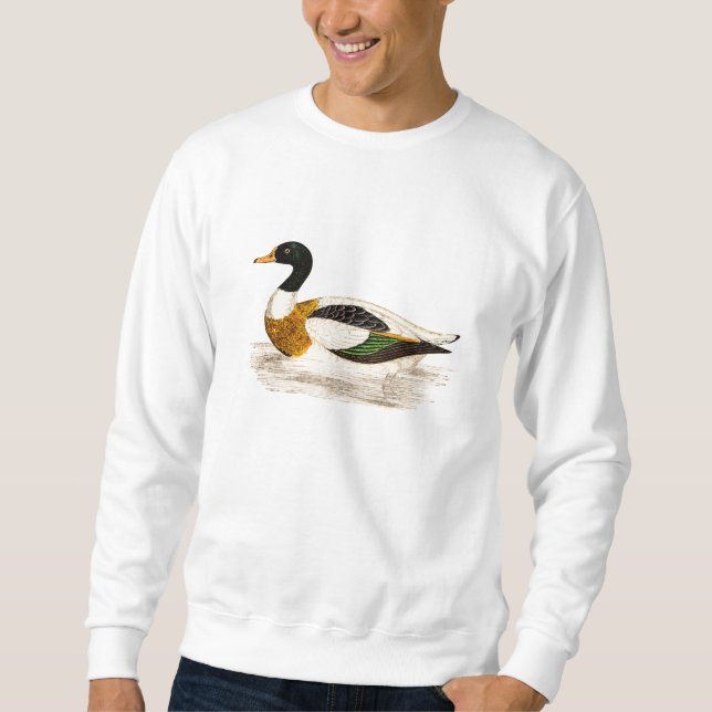 Vintage 1800s Old Drake Duck Illustration - Ducks Sweatshirt (Front)