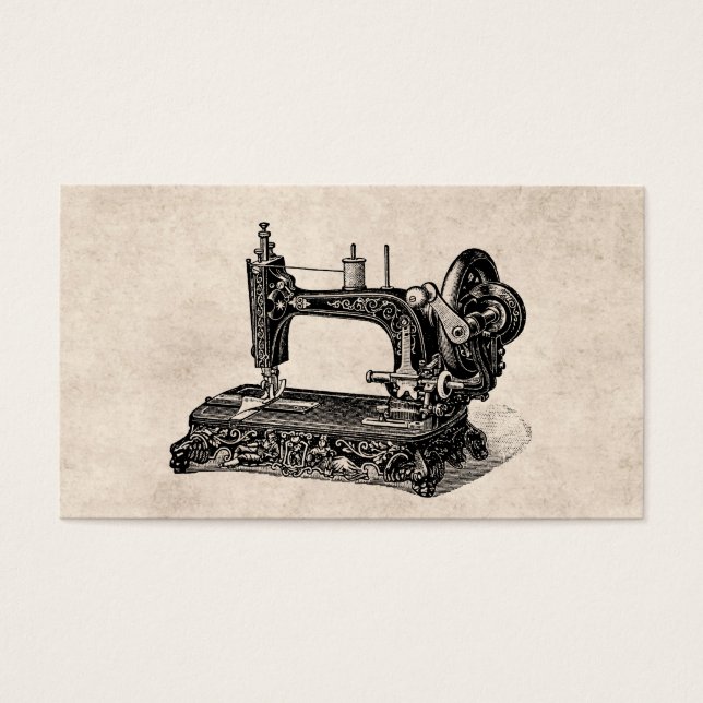 Vintage 1800s Sewing Machine Illustration (Front)