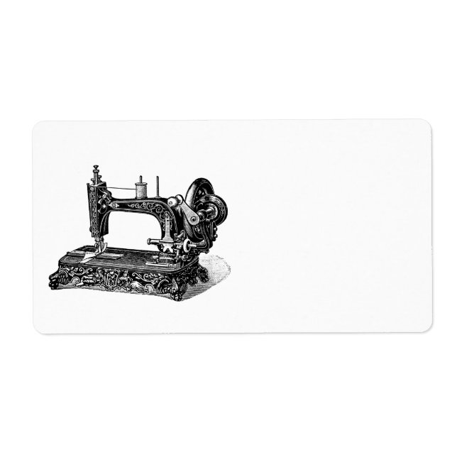Vintage 1800s Sewing Machine Illustration (Front)