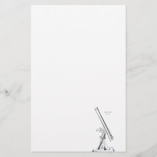 Vintage 1800s Telescope Antique Astronomy Template Stationery