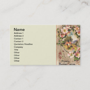 Vintage 1800s Victorian Birthday Floral Country Business Card