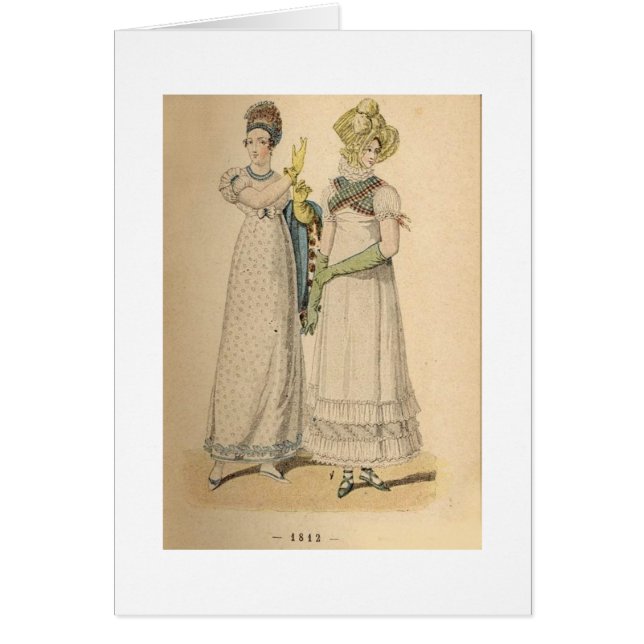Vintage 1812 Fashion (Blank Inside), (Front)