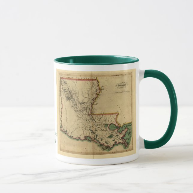 Vintage 1814 Louisiana Map Mug (Right)