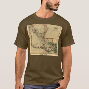 Vintage 1814 Louisiana Map T-Shirt