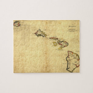 Vintage 1837 Hawaii Map - Hawaiian Islands Jigsaw Puzzle