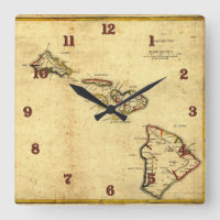 Vintage 1837 Hawaii Map - Hawaiian Islands